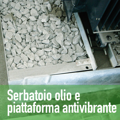 Depósito de aceite y losa antivibratoria